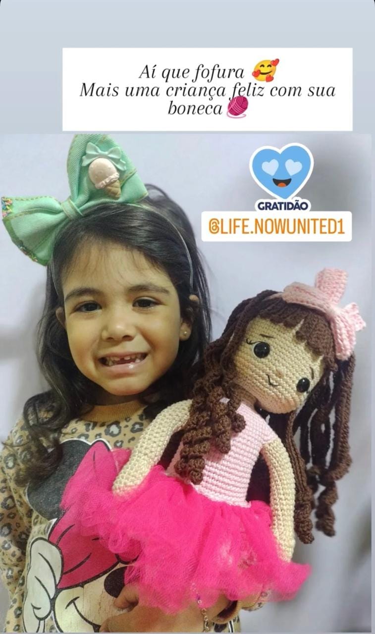 boneca de croche filha